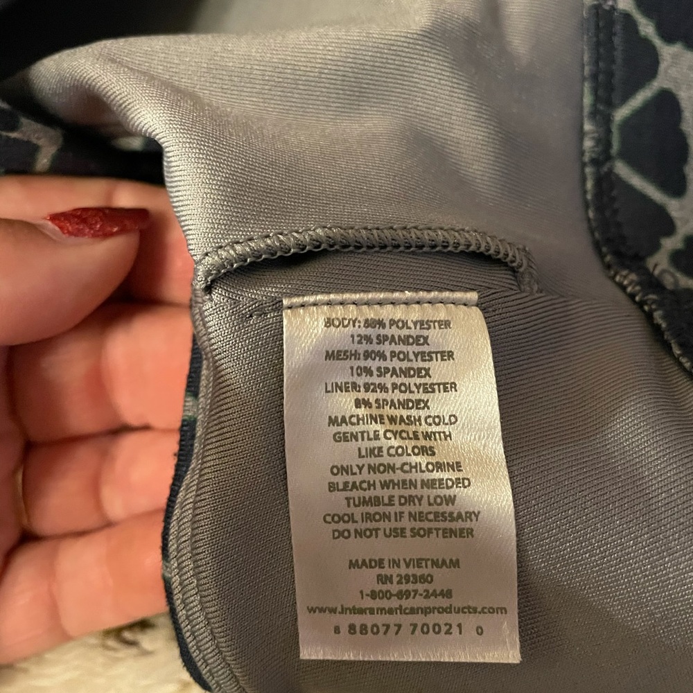 Dip brand sports bra in xl grey/navy design - Picture 4 of 5